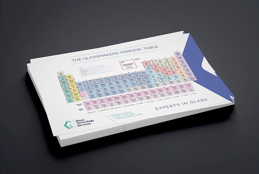 Poster — Glassmakers' periodic table of elements