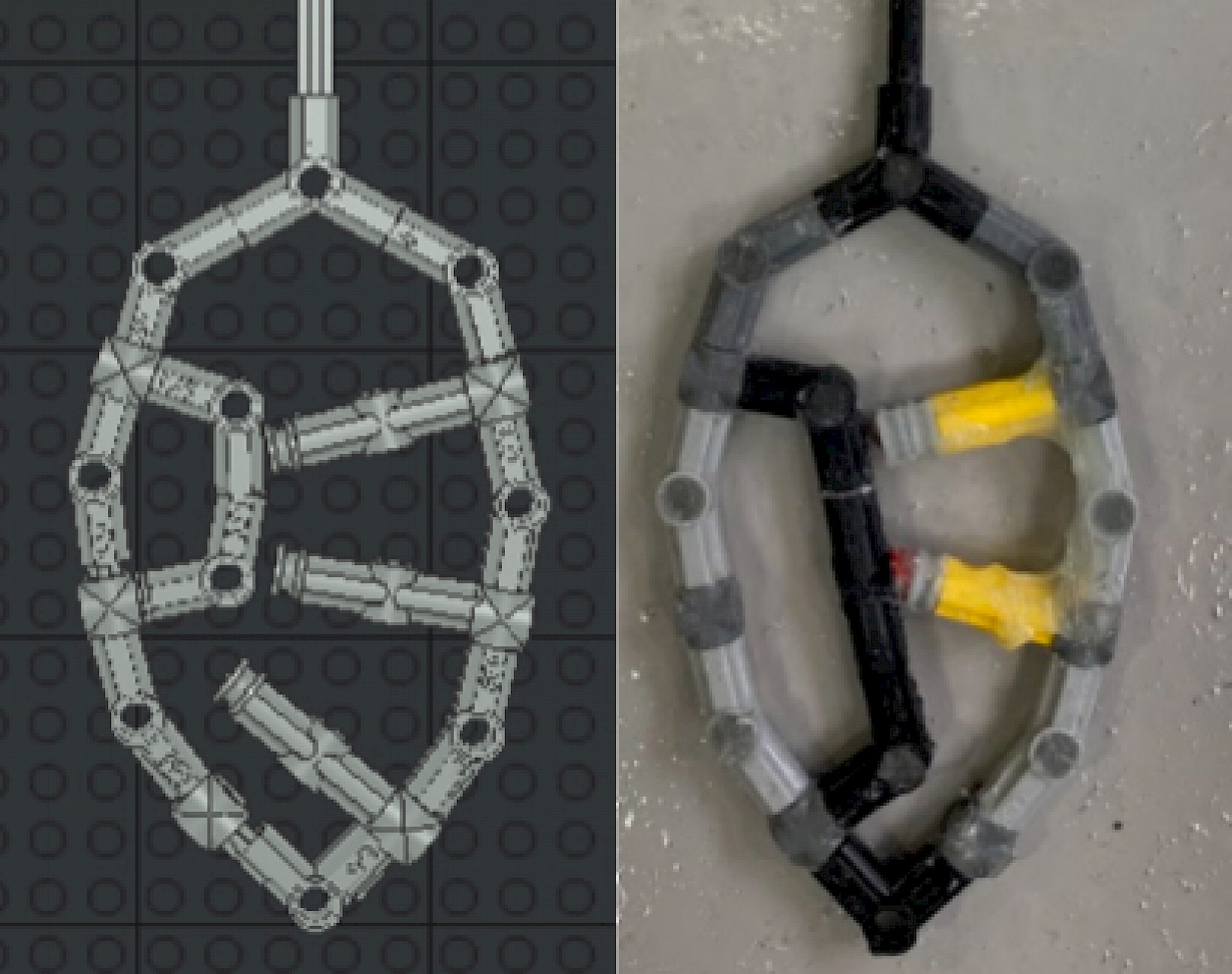 modelled lego stirrer designs and the physical lego stirrer
